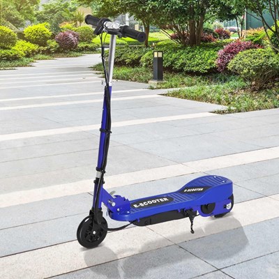 اسکوتر برقی تاشو 120 واتی با ارتفاع قابل تنظیم رنگ آبی مدل HOMCOM E Scooter_اسکوتر