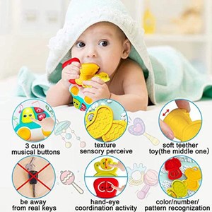 جغجغه دندانگیر موزیکال طرح جاکلیدی هولی تویز Hola Toys مدل A8996_ اسباب بازی نوزادی