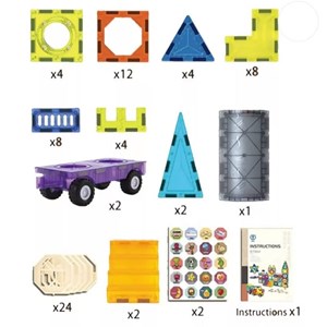اسباب بازی ساختنی تایل مگنتی 71 قطعه Magic Magnetic Blocks_لگو
