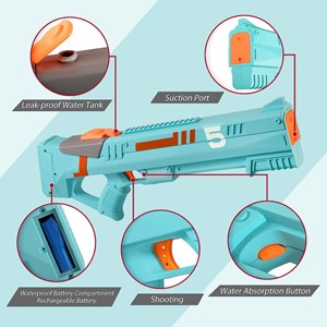 تفنگ اسباب بازی آب پاش بزرگ شارژی مدل Electric Water Gun Automatic_تفنگ اسباب بازی