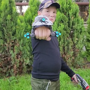 تفنگ اسباب بازی تیر فومی بلستر دوقلو Happy Graffiti Series Blaster Shoots_تفنگ اسباب بازی