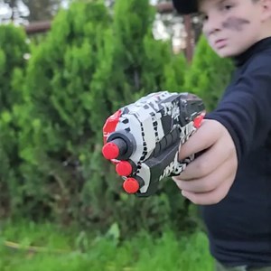 تفنگ اسباب بازی تیر فومی بلستر دوقلو Happy Graffiti Series Blaster Shoots_تفنگ اسباب بازی