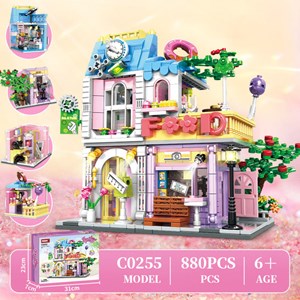 لگو فرندز ساختمان دو طبقه 880 قطعه مدل WOMA TOY C0255_لگو