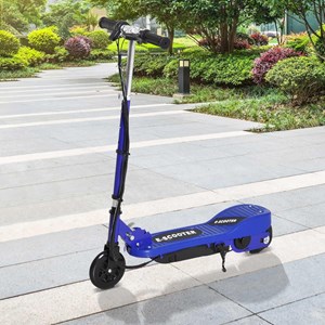 اسکوتر برقی تاشو 120 واتی با ارتفاع قابل تنظیم رنگ آبی مدل HOMCOM E Scooter_اسکوتر