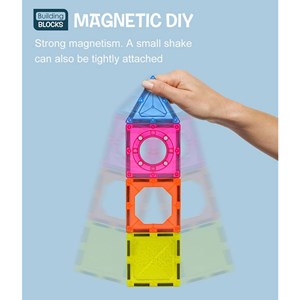 اسباب بازی ساختنی تایل مگنتی 111 قطعه مدل Magic Magnetic Blocks _لگو