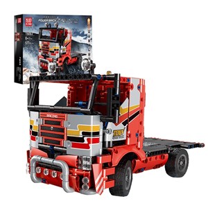 لگو تکنیک کامیون حمل‌ و نقل کنترلی 577 قطعه مدل MOULD KING 15003 RC Transport Truck Remote Contro_لگو