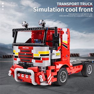 لگو تکنیک کامیون حمل‌ و نقل کنترلی 577 قطعه مدل MOULD KING 15003 RC Transport Truck Remote Contro_لگو
