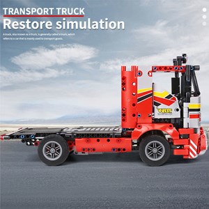لگو تکنیک کامیون حمل‌ و نقل کنترلی 577 قطعه مدل MOULD KING 15003 RC Transport Truck Remote Contro_لگو