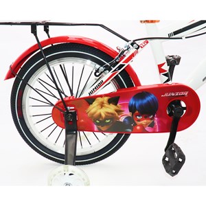 دوچرخه کودک سایز 16 طرح دختر کفشدوزکی و گربه سیاه مدل جونیور JUNIOR