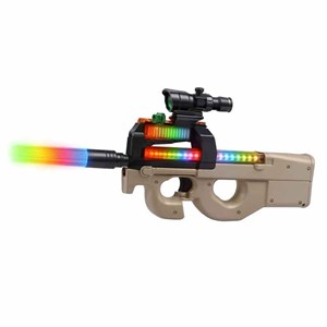 تفنگ اسباب‌ بازی شارژی تیر ژله‌ ای با نور LED و صدای شلیک مدل FNP90 SY509C_تفنگ اسباب بازی